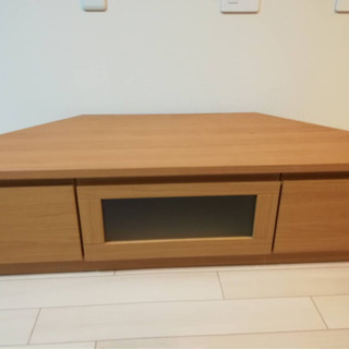 コーナー テレビ台  幅100cm 完成品 ローボード ナチュラ...