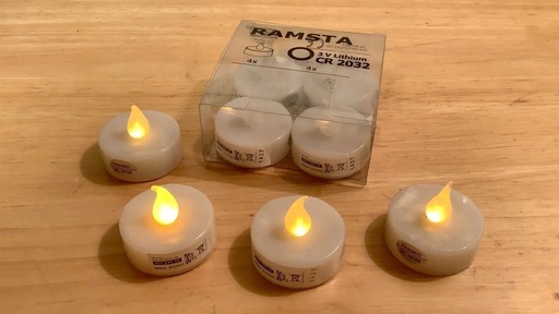 RAMSTA 火を使わないキャンドル 4個セット未開封　＋　開封済みの4個　(IKEA イケア)