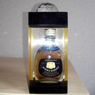 🎁 つくば市内/周辺、改札口可　　カットガラス on ウイスキーミニチュアボトル ニッカ G&Gの画像