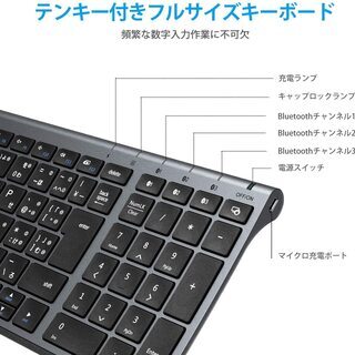 【新品・未使用】Bluetooth JIS配列キーボードの画像