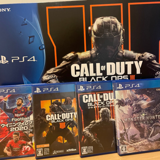 取り引き中　セット売りのみ　ps4 本体　動作確認済み　+コントローラー2つ（計3つ）ソフト4つ