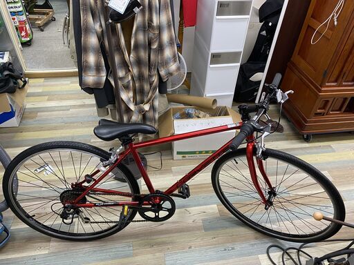 【CORVETTE】シボレー　ロードバイク　美品　赤　自転車　シマノ　6段切替付