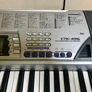 カシオ　CASIO  CTK 496  電子キーボードの画像
