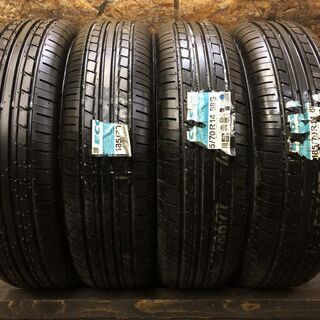 新品 YOKOHAMA ECOS ES31 185/70R14 14インチ 夏タイヤ 4本 カローラフィールダー カローラアクシオ ノート等　(MTF78) クレジットカード QR決済可能