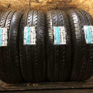 新品 YOKOHAMA BluEarth AE-01F 185/65R14 14インチ 夏タイヤ 4本 エアウェイブ モビリオ プジョー206 ランサー等　(MTG80) クレジットカード QR決済可能