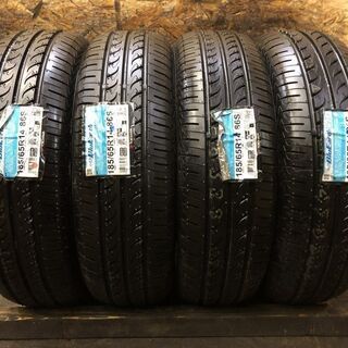 新品 YOKOHAMA BluEarth AE-01F 185/65R14 14インチ 夏タイヤ 4本 エアウェイブ モビリオスパイク ランサー等　(VTJ305) クレジットカード QR決済可能