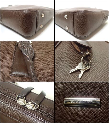 AA476 BURBERRY バーバリー レザー ビジネスバッグ ノバチェック AA476 BURBERRY バーバリー レザー ビジネスバッグ ノバチェック