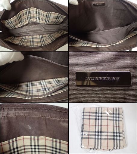 AA476 BURBERRY バーバリー レザー ビジネスバッグ ノバチェック AA476 BURBERRY バーバリー レザー ビジネスバッグ ノバチェック