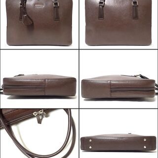 AA476 BURBERRY バーバリー レザー ビジネスバッグ ノバチェックの画像