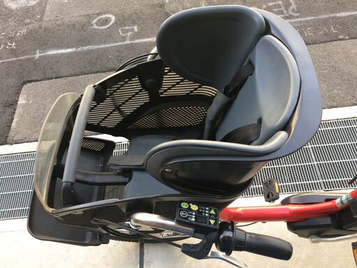 地域限定送料無料　ブリヂストン　アンジェリーノプティット　新基準　三人乗り　赤　ギュットミニ　キッスミニ　神戸市　電動自転車