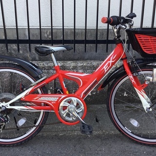 ＜動作＞ブリヂストン・22インチ・ジュニア自転車  ○シマノ変速 6段シフト 鍵付き