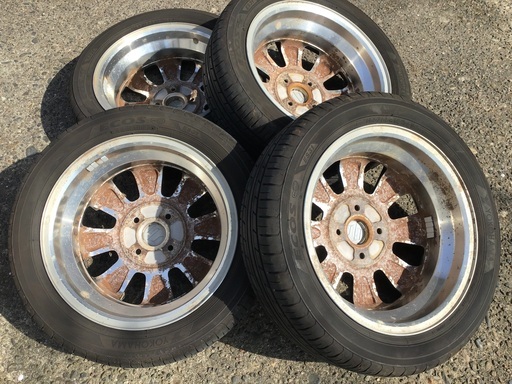 165/55R14の普通ﾀｲﾔとｱﾙﾐとのｾｯﾄです。