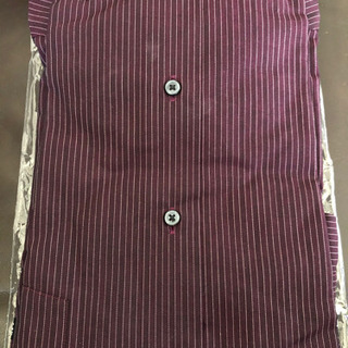 🔴超美品❣️紫にストライプのメンズ長袖Yシャツの画像