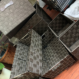 大中小カゴ８個&フタ3枚　　未使用品　お値下げしました！