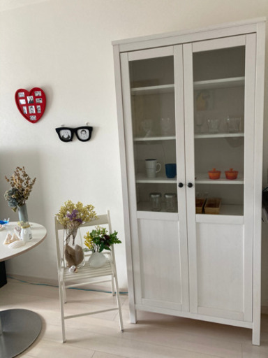 半額　値下げ　IKEA HEMNES 食器棚 イケア　ヘムネス