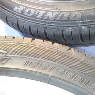 夏15インチ ダイハツ タント純正【~80％富山】エグゼ カスタム 165/55R15 ダンロップ タント ムーヴ ミラ ジーノ イース コペン ウェイクの画像