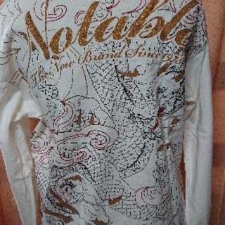 和柄白長袖Ｔシャツの画像