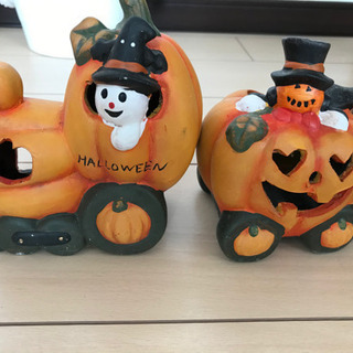 ハロウィントレイン　飾り　キャンドルホルダーの画像