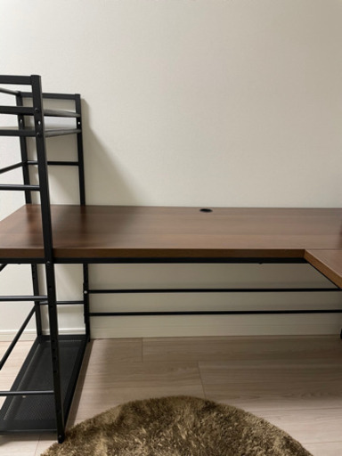 LOWYA L字デスク ラック一体型