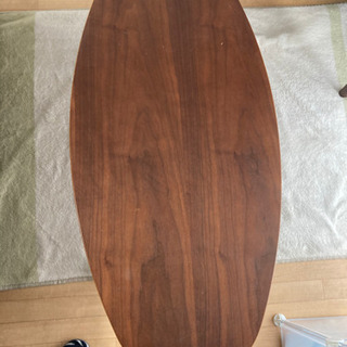 ニトリ　引出し付き楕円形センターテーブル 幅95cm(BR)の画像
