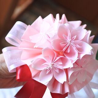 お花の折り紙ブーケ教室♥花ORIGAMIぶーけ♥桜の折り紙…