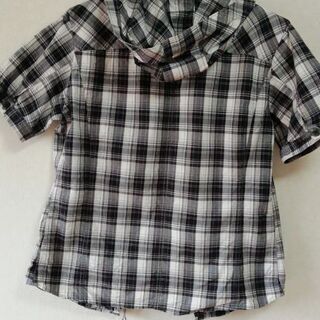 MALE＆Co. メールアンドコー メンズ 半袖パーカージャケット　チェック柄の画像
