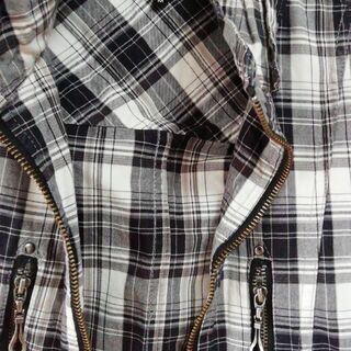 MALE＆Co. メールアンドコー メンズ 半袖パーカージャケット　チェック柄の画像