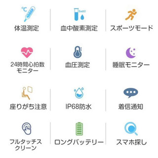 新品！スマートウォッチ H2 体温測定 1.54インチ大画面 心拍計 血中酸素の画像