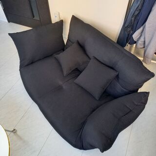 フロアソファ 2人掛け　クッション 2個付き