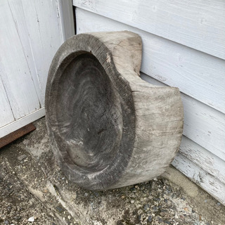 臼 植木鉢 木塊 薪割台 椅子 テーブル 古材 ガーデニング