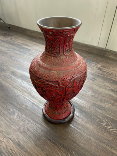 中国美術品 堆朱 壺