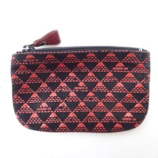 AA469 印傳屋 小銭入れ コインケース 赤 富士山の画像