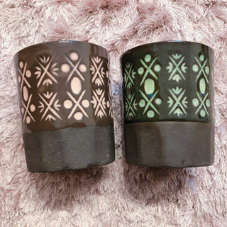 おしゃれな湯飲み　2個セットペア
