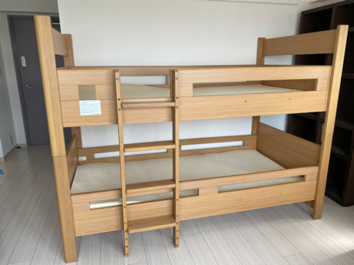 【売約済】新品未使用 2段ベットすのこ、マット付