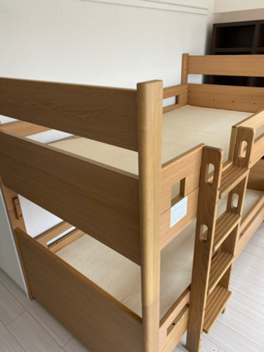 【売約済】新品未使用 2段ベットすのこ、マット付   