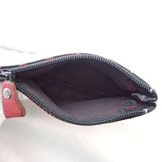 AA469 印傳屋 小銭入れ コインケース 赤 富士山の画像