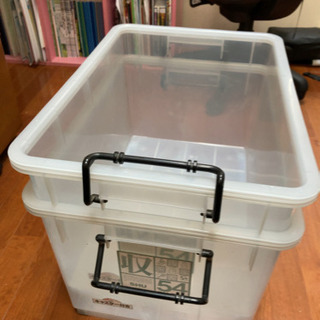 【あげます】ふた付き収納ケース　2個【本日優先】の画像