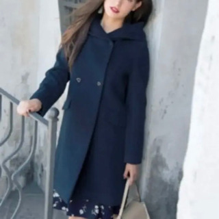 anySiS フード付きチェスターコートの画像