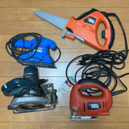電動工具セット　サンダー・ジグソー・丸鋸・レシプロソー　RYOBI BLACK＆DECKER