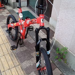 美品☆Doppelganger[ドッペルギャンガー]321 DritMAX 20吋(Fサス)採用折り畳みMTB アルミ/7speed/レッドの画像