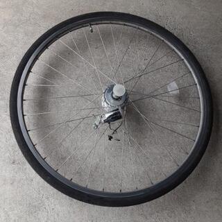 自転車　タイヤ 27 1 3/8インチ　ハブダイナモ・LEDラン...