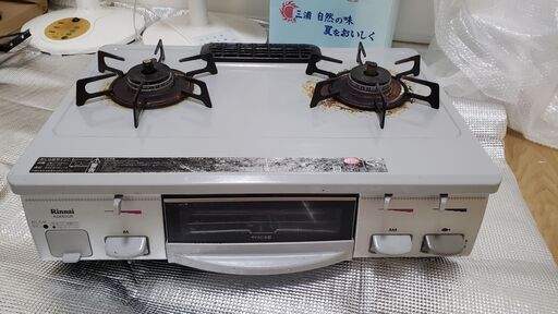 リンナイの二口ガスコンロ　都市ガス