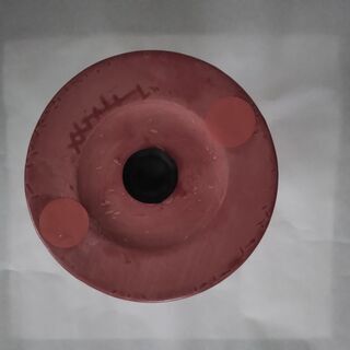 赤いポスト型　特大貯金箱（陶器）　16×16×30の大きさですの画像