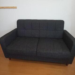 決まりました！ソファー  2人用  ダークグレー(ブラックに近いです)の画像