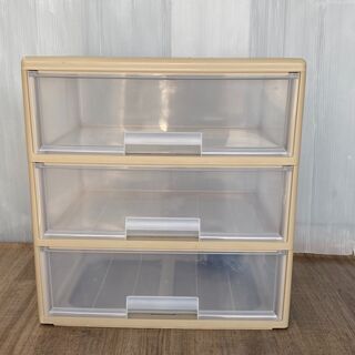 【収納ケース①】Capaty☆3段ワイドストッカー☆軽量