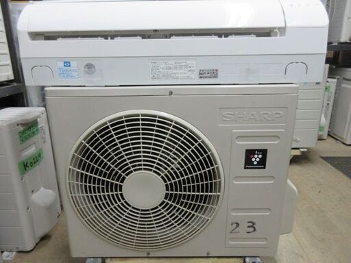 K02218　シャープ　中古エアコン　主に6畳用　冷2.2kw／暖2.5kw