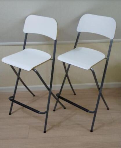 【中古】IKEA バースツール 2脚セット カウンターチェア【直接受取り大歓迎】