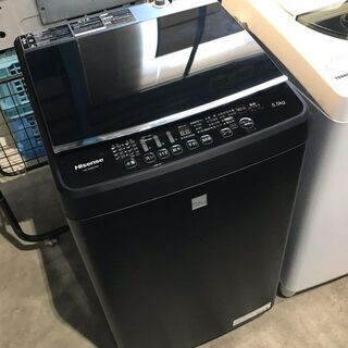 【配達込み】全自動洗濯機 Hisense HW-G55E7KK 2020年製　5.5kg　マットブラック　エディオンオリジナル　パワー洗浄