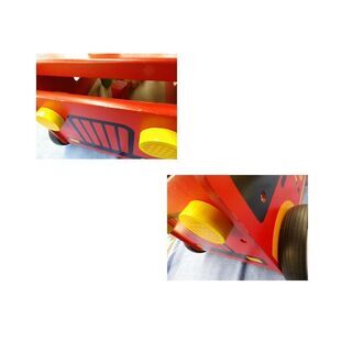 アイムトイ I’m TOY ウォーカー＆ライド消防車 木のもちゃ 知育玩具 乗用＆手押し車 西岡店の画像