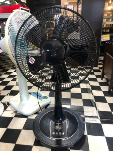 【リサイクルショップ八光　田上店】リビング扇風機 HKS-102BK (ブラック) 30cm5枚羽根 ヒロ・コーポレーション